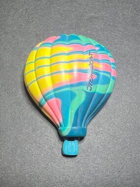 VTG Clay Critters Steamboat Colorful 3D Hot Air Balloon Refrigerator Magnet 3"